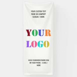 Custom Logo and Text Promotional Banner Business