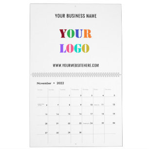 Custom Logo and Text Promotional Business Calendar