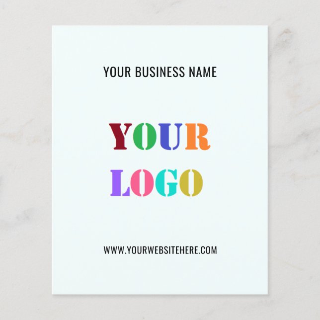 Custom Logo and Text Promotional Business Flyer (Front)