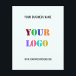 Custom Logo and Text Promotional Business Flyer<br><div class="desc">Custom Logo and Text Promotional Business Personalized  - Add Your Logo / Image and Text / Information - Resize and move elements with customization tool. Choose / add your favorite background colors !</div>