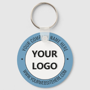 Custom Logo and Text Promotional Business Keychain