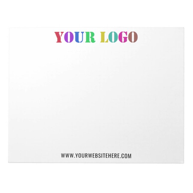 Custom Logo and Text Promotional Business Notepad (Front)