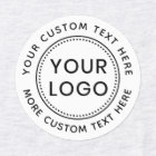 Custom logo and text round fabric clothing