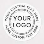 Custom logo and text round fabric clothing