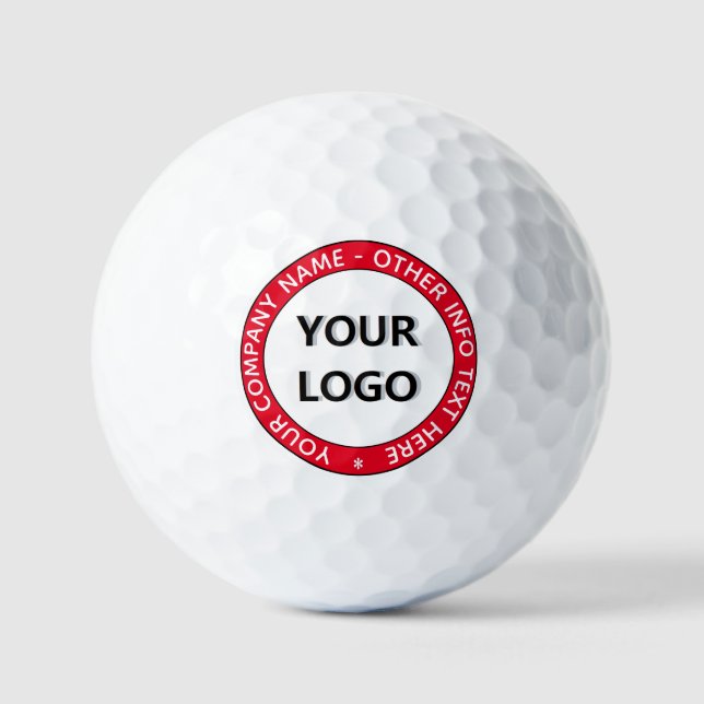 Custom Logo and Text Stamp Golf Balls Choose Colou (Front)