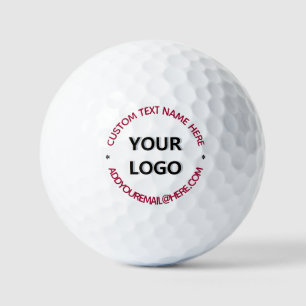 Custom Logo and Text Stamp Golf Balls Your Colours