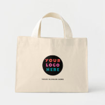 Custom logo and text tote bag