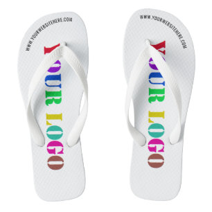 Custom Logo and Website Promotional Flip Flops