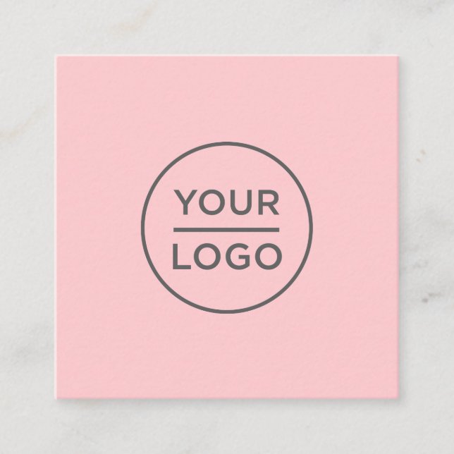 Custom logo, any colour, square business cards (Front)