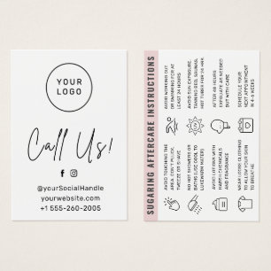 Custom Logo Any Colour Sugaring Wax Aftercare Card