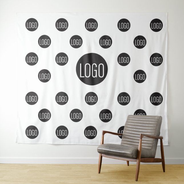 Custom Logo backdrop Company step and repeat Tapestry (In Situ (Horizontal))