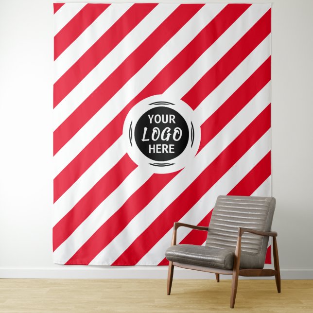 Custom Logo Backdrop Simple and Modern Tapestry (In Situ)