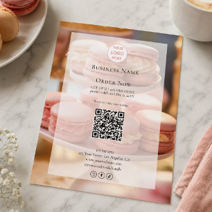 Custom Logo Bakery Photo QR Code Flyer