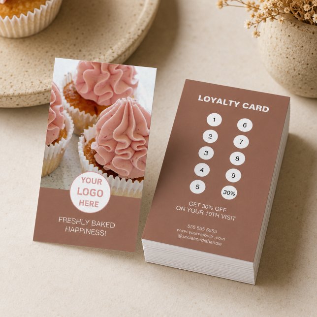 Custom Logo Bakery Professional Business  Loyalty Card (Custom Logo Bakery Professional Business Loyalty Card)
