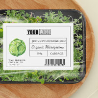 Custom Logo & Barcode Cabbage Microgreens