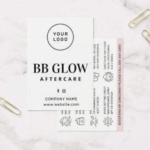 Custom Logo BB Glow Aftercare Card