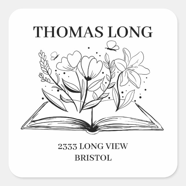 Custom logo BEE wood business wooden box sign Square Sticker (Front)