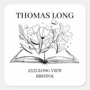 Custom logo BEE wood business wooden box sign Square Sticker