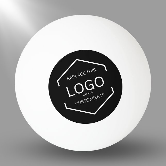 Custom Logo Black Background Business Promotional Ping Pong Ball (Creator Uploaded)