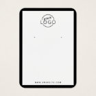 Custom logo black border earring display cards
