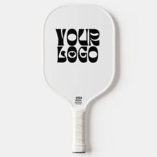Custom Logo Black & White Pickleball Paddle