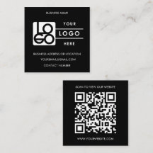 Custom Logo Black White QR Code Website