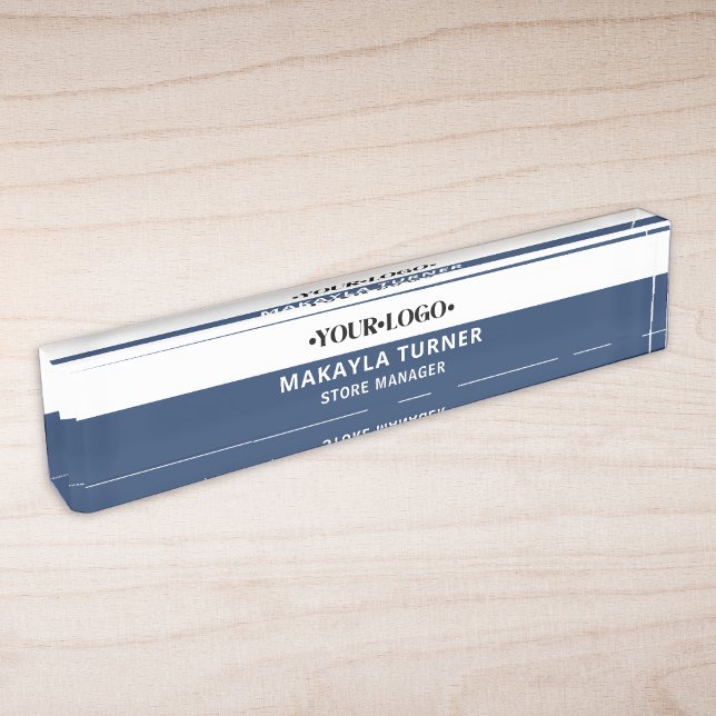 Custom Logo Blue Nameplate (Creator Uploaded)
