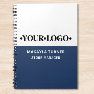 Custom Logo Blue Notebook
