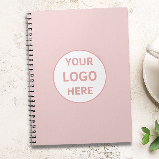 Custom Logo Blush Pink Professional Business Notebook (Custom Logo Blush Pink Professional Business Notebook)
