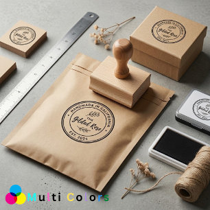 Custom Logo Brand Stamp Seal Round Company Name