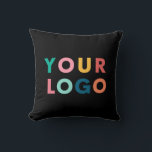 Custom Logo Branded Business Throw Pillow<br><div class="desc">Custom Logo Branded Business Throw Pillow . Upload your own company logo and you are done!</div>