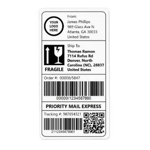 Custom Logo Branded Easy Tracking Barcode Shipping