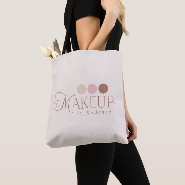 Custom Logo Branded Makeup Artist Tote Bag (Close Up)