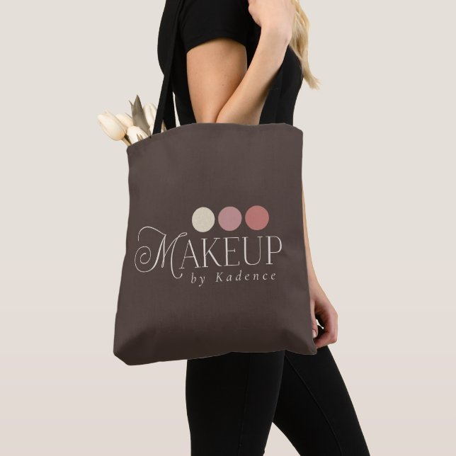 Custom Logo Branded Makeup Artist Tote Bag (Close Up)