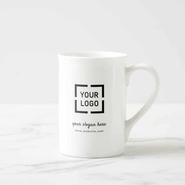 Custom Logo branded promotional Bone China Mug (Right)