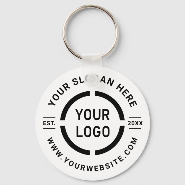 Custom Logo branded promotional Key Ring (Front)