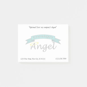 Custom Logo Branded Watermark W/ Contact Info Post-it Notes