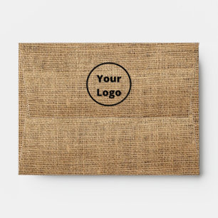 Custom logo brown burlap envelope