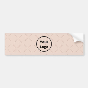 Custom logo brown pen pattern bumper sticker