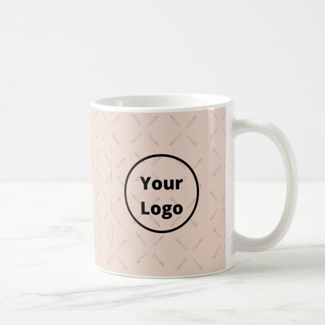 Custom logo brown pen  pattern coffee mug (Right)