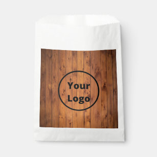 Custom logo brown wood favour bag
