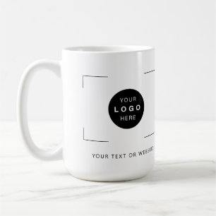 Custom logo business branding text personalized coffee mug