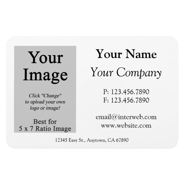 Custom Logo Business Card Style Magnet (Horizontal)