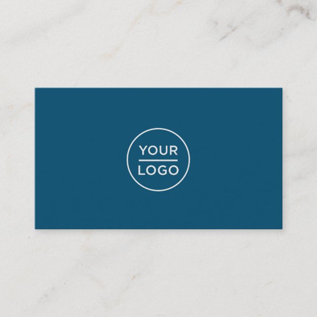 Custom logo business cards - any colour background (Front)