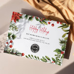 Custom Logo Business Christmas Holidays Card<br><div class="desc">Personalised Logo Business Christmas Holidays Card that you can easily customise for your customers</div>