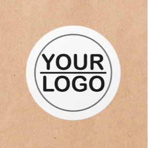 Custom logo business classic round sticker