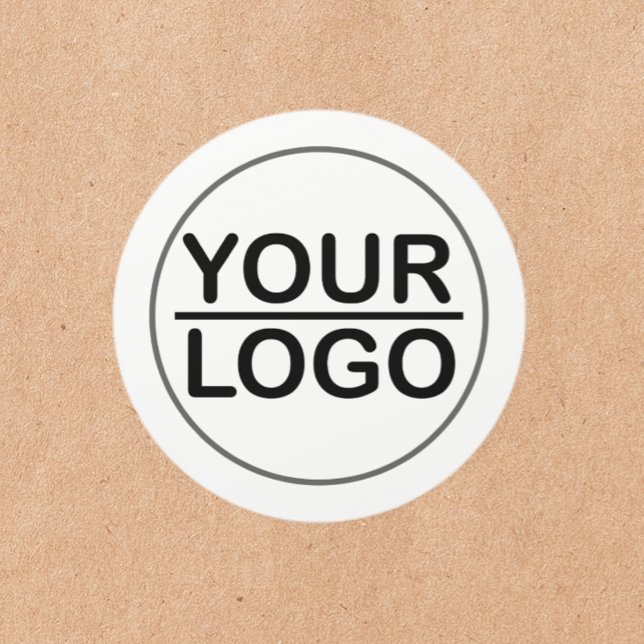 Custom logo business classic round sticker (Creator Uploaded)