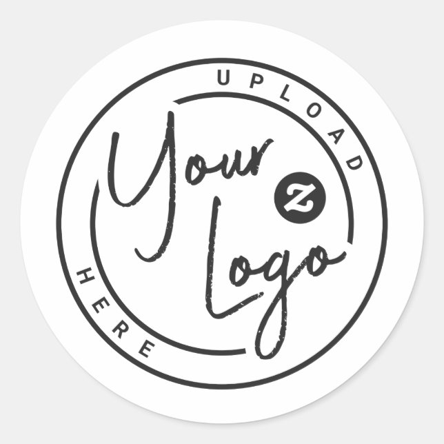 Custom Logo Business Classic Round Sticker (Front)
