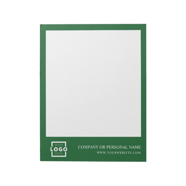Custom Logo Business Company Branded Gift Green Notepad (Rotated)