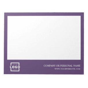 Custom Logo Business Company Branded Gift Purple Notepad
